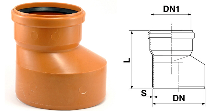 Редукція 200/110мм, ПВХ, PESTAN